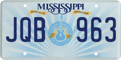MS license plate JQB963
