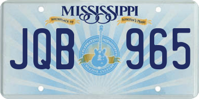 MS license plate JQB965