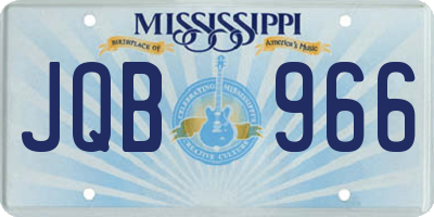 MS license plate JQB966