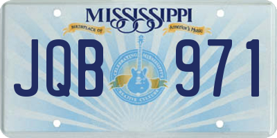 MS license plate JQB971