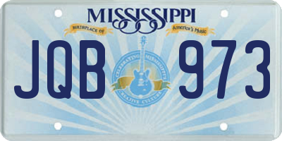 MS license plate JQB973