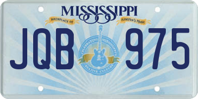 MS license plate JQB975