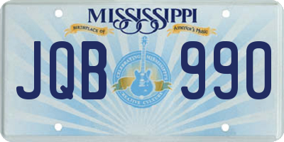 MS license plate JQB990