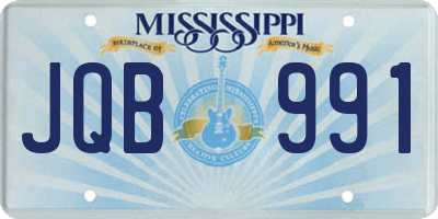 MS license plate JQB991