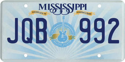 MS license plate JQB992
