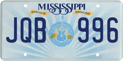 MS license plate JQB996