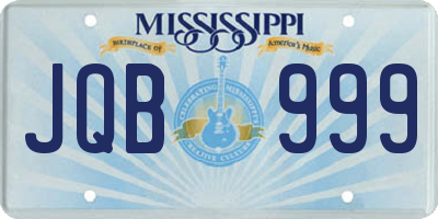 MS license plate JQB999