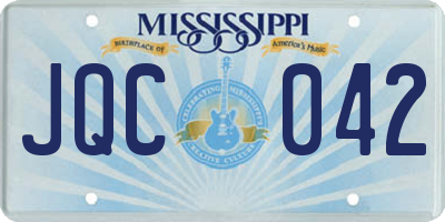 MS license plate JQC042