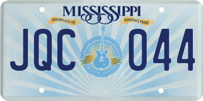 MS license plate JQC044