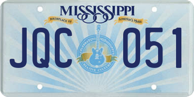 MS license plate JQC051