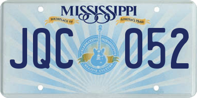 MS license plate JQC052
