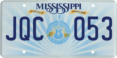 MS license plate JQC053