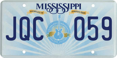 MS license plate JQC059