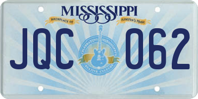 MS license plate JQC062
