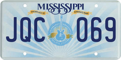 MS license plate JQC069