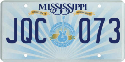 MS license plate JQC073