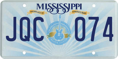 MS license plate JQC074