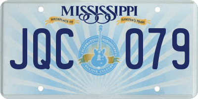 MS license plate JQC079
