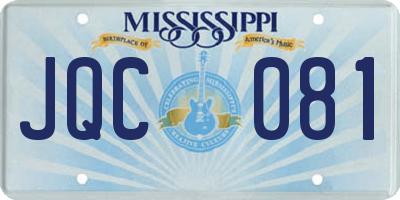 MS license plate JQC081