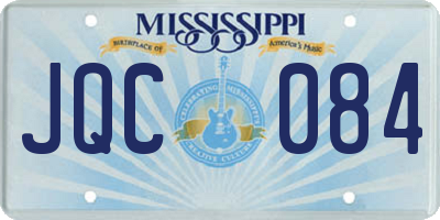 MS license plate JQC084