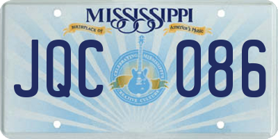 MS license plate JQC086