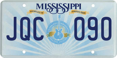 MS license plate JQC090