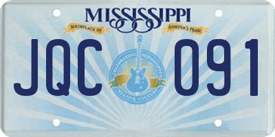 MS license plate JQC091