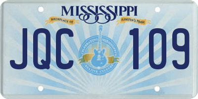 MS license plate JQC109