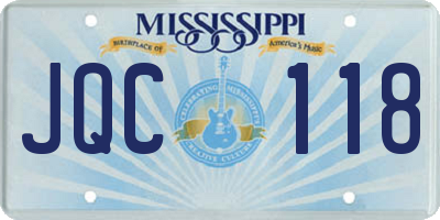 MS license plate JQC118
