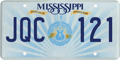 MS license plate JQC121