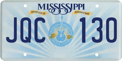 MS license plate JQC130