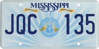 MS license plate JQC135