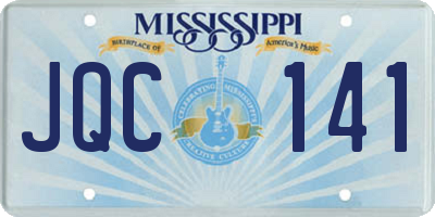 MS license plate JQC141