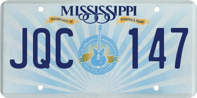 MS license plate JQC147