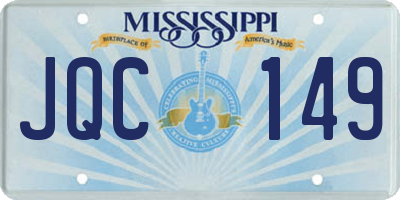 MS license plate JQC149