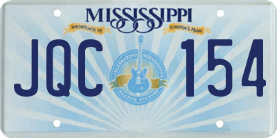 MS license plate JQC154