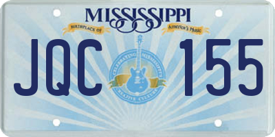 MS license plate JQC155