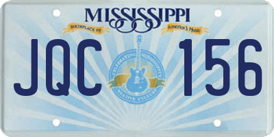 MS license plate JQC156