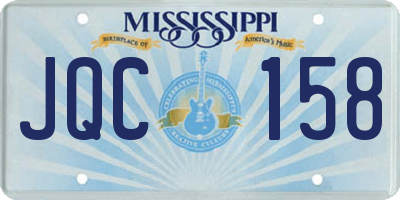 MS license plate JQC158