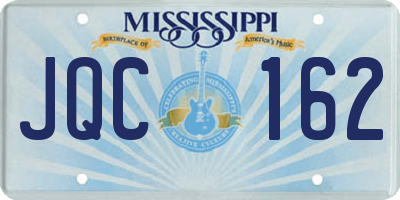 MS license plate JQC162