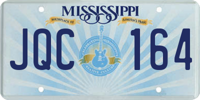 MS license plate JQC164