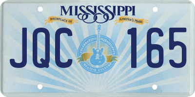 MS license plate JQC165