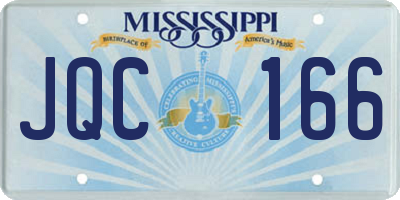 MS license plate JQC166