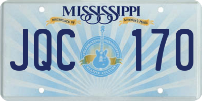 MS license plate JQC170