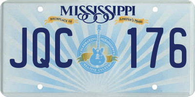 MS license plate JQC176