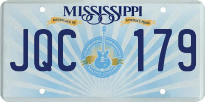 MS license plate JQC179