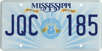 MS license plate JQC185
