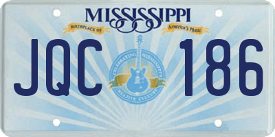 MS license plate JQC186