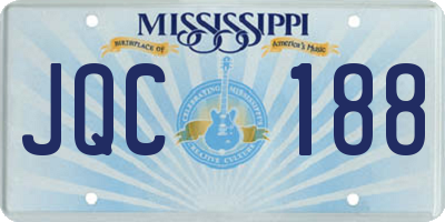 MS license plate JQC188