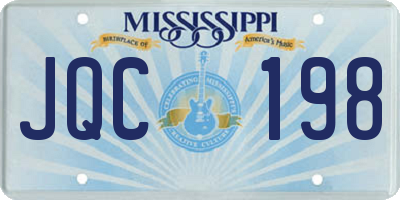 MS license plate JQC198